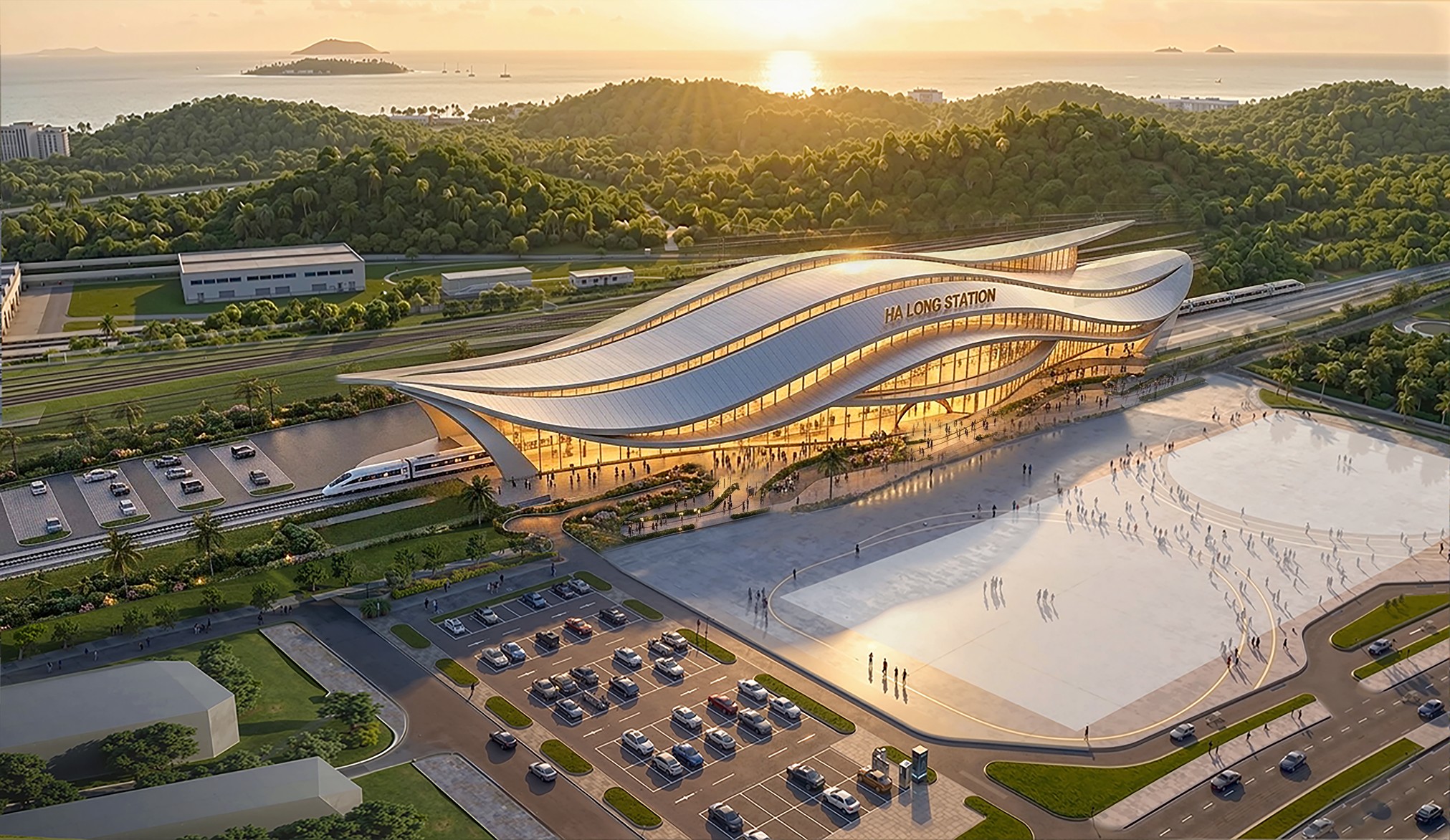 ga đường sắt cao tốc hạ long
