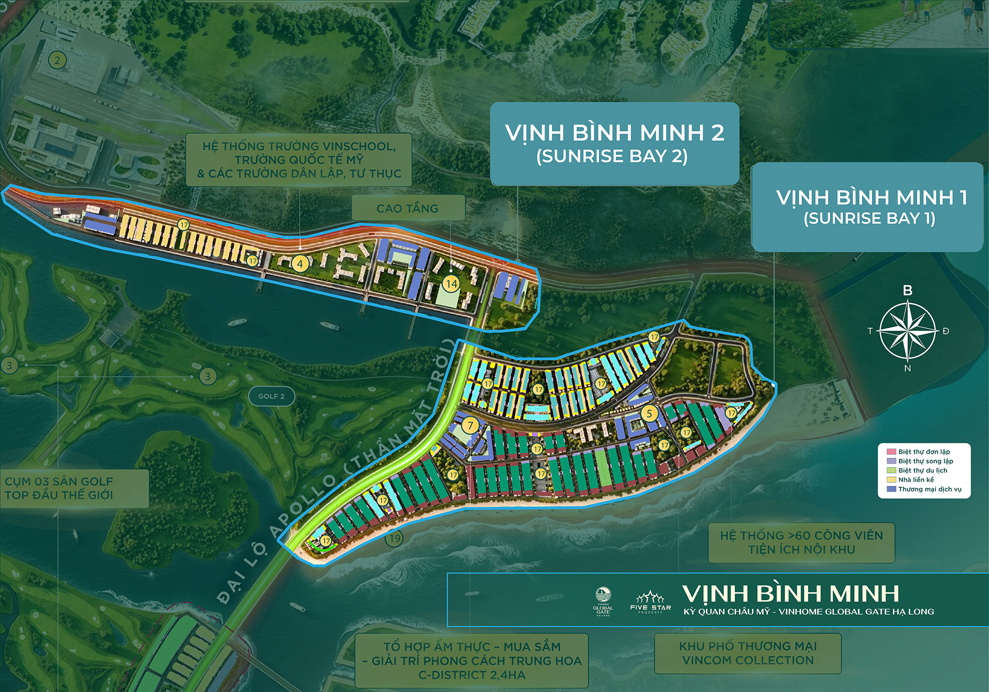 vịnh bình minh vinhomes hạ long xanh